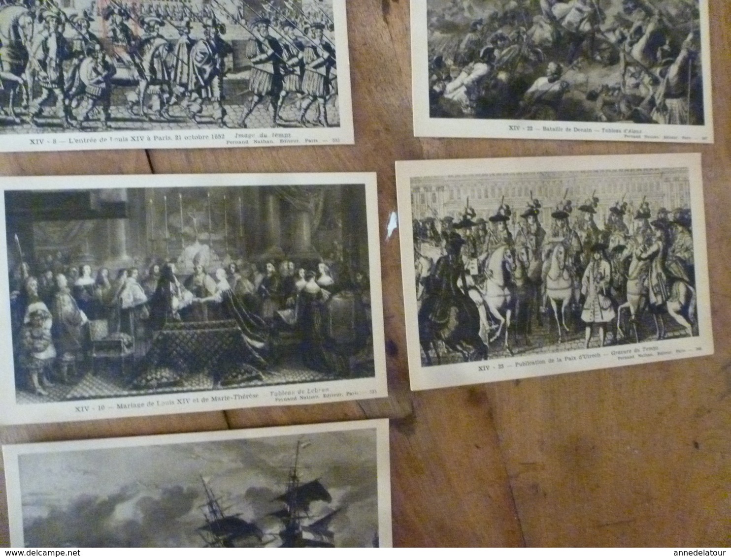 Lot de 19 Cartes Postales -->pour connaitre notre Histoire :LE REGNE DE LOUIS XIV  , par Alfred Carlier