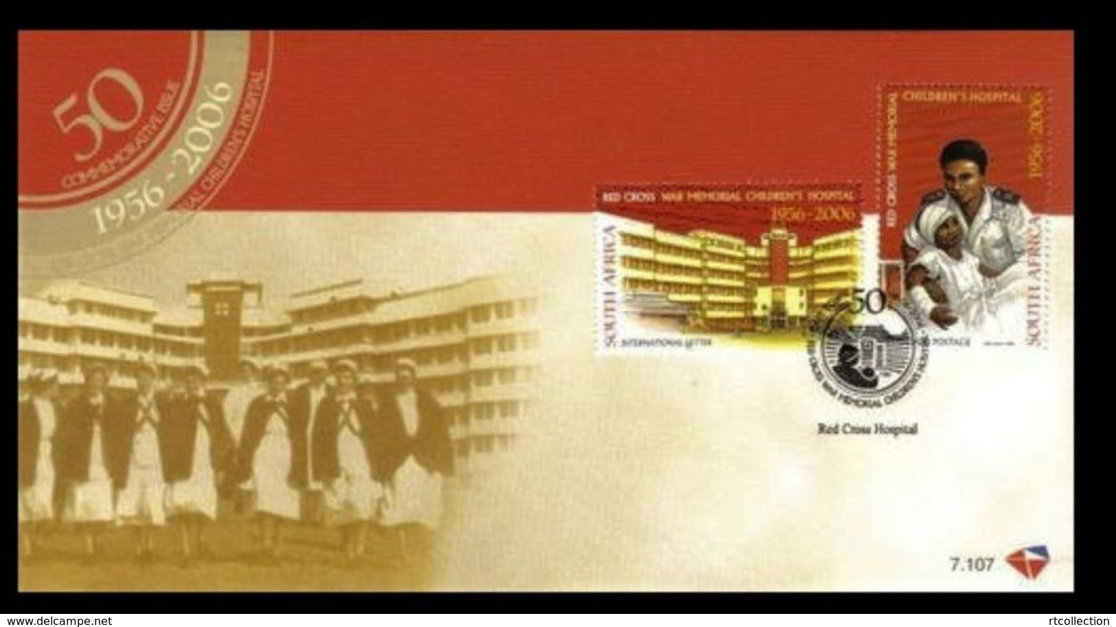 South Africa RSA 2006 First Day Cover FDC 50th Anniversary Red Cross War Memorial Children Hospital Organizations Stamp - Other & Unclassified