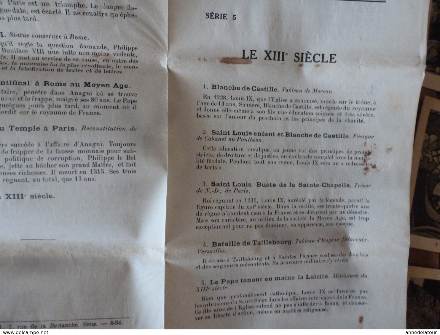 Lot de 25 CPA ->pour connaitre notre Histoire :LE XIIIeme SIECLE , par Alfred Carlier