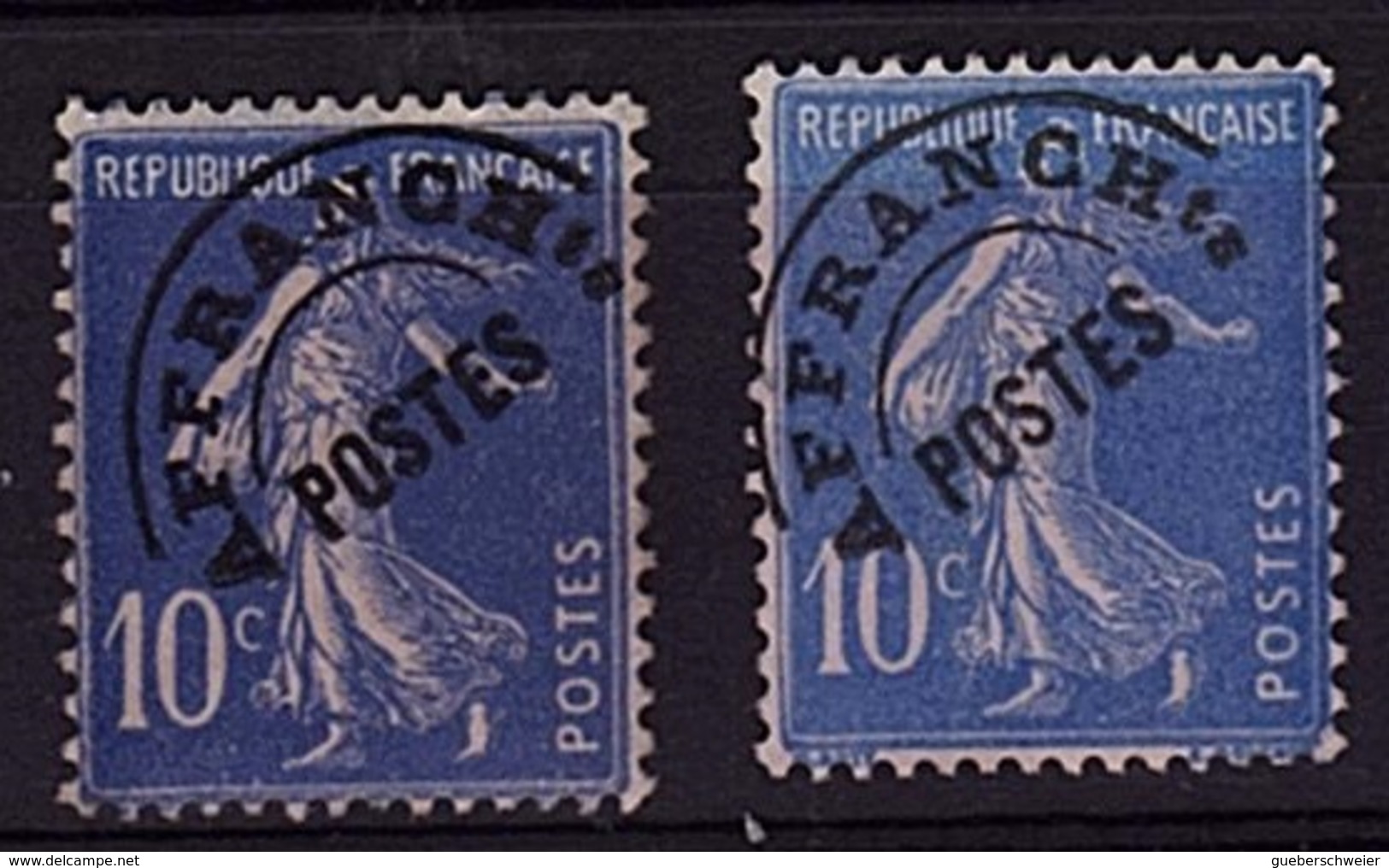 PREO 21 - FRANCE Préo N° 52 (*) Avec Variété De Surcharges Fine Et Grasse - 1893-1947