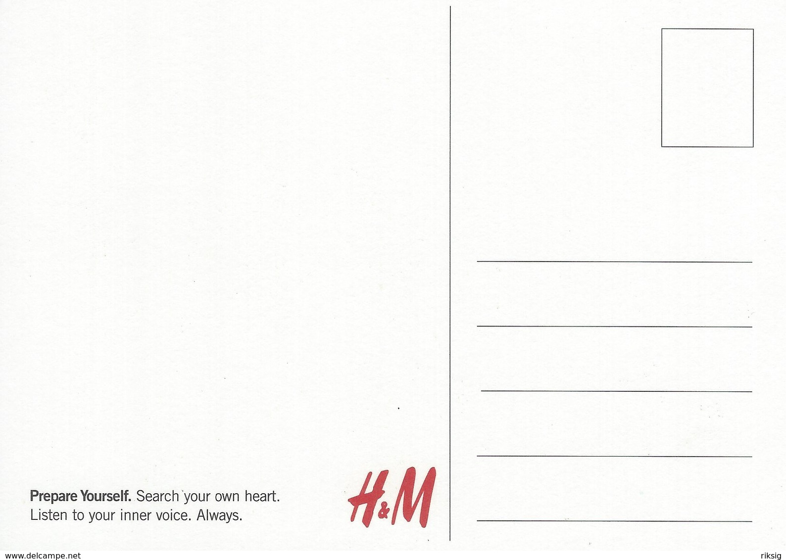 Lingeri - H & M  Advertising Card  # 07761 - Advertising