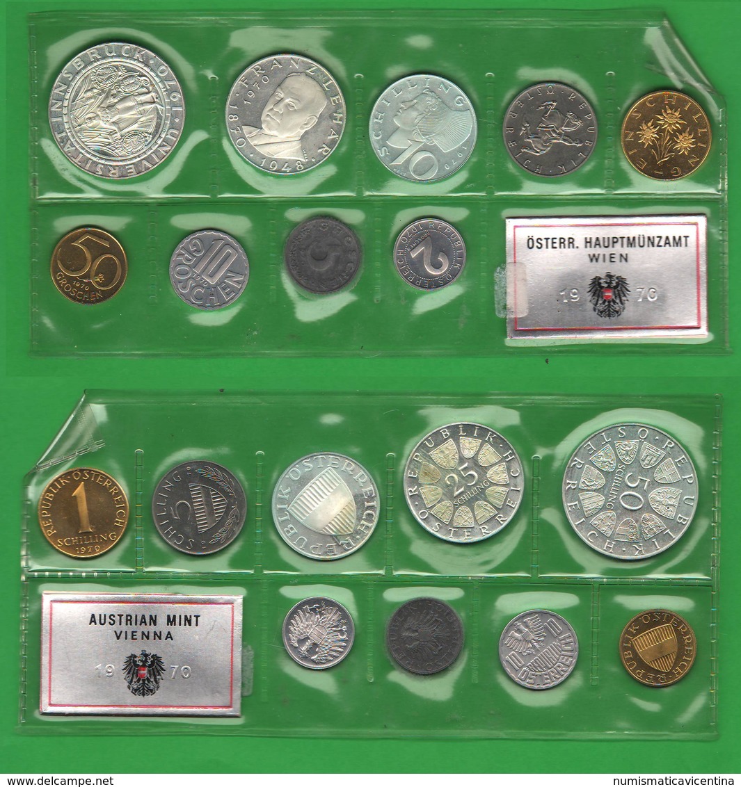 Austria Set 1970 Proof / UNC - Austria