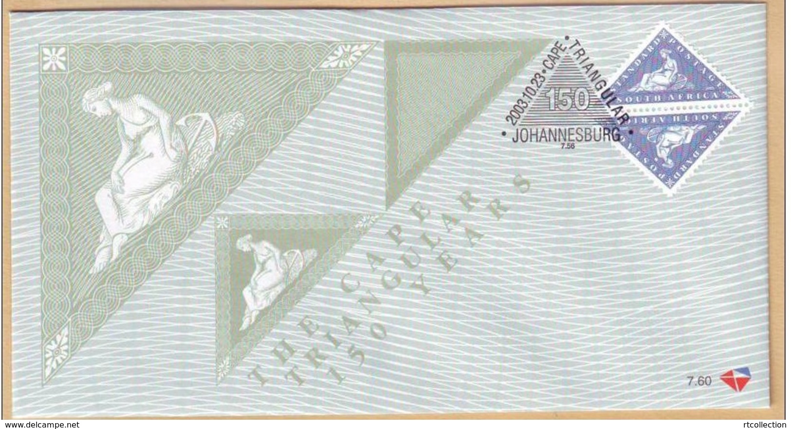 South Africa RSA 2003 FDC 150th Anni The Cape Good Hope Triangular Celebrations Geography Places Stamps SG 1446a Mi 1523 - Geography