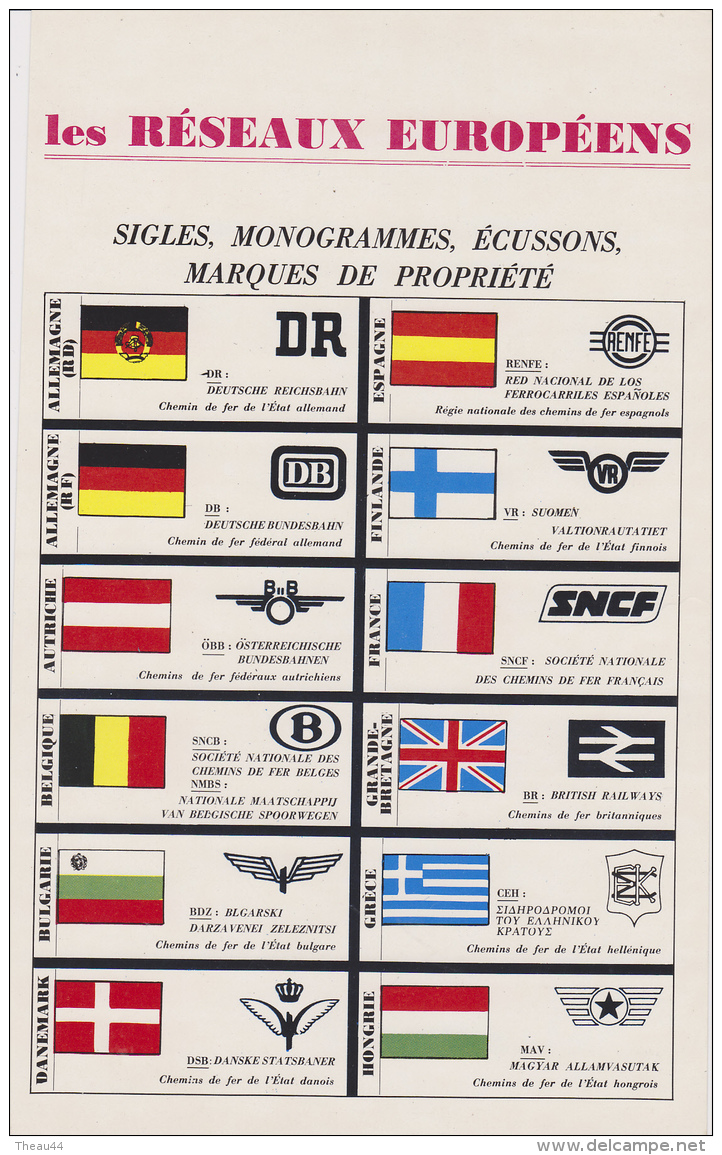 LES RESEAUX EUROPEENS -  Drapeaux -Ecussons- Sigles - Monogrammes - Andere & Zonder Classificatie