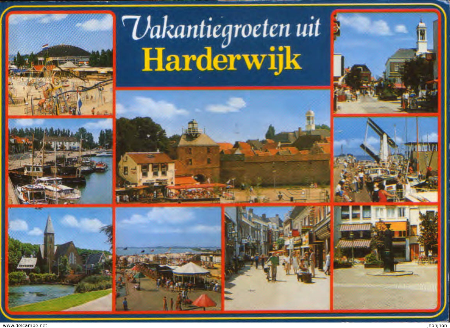 Nederland - Postcard Circulated In 1992 - Harderwijk - Collage Of Images  - 2/scans - Harderwijk