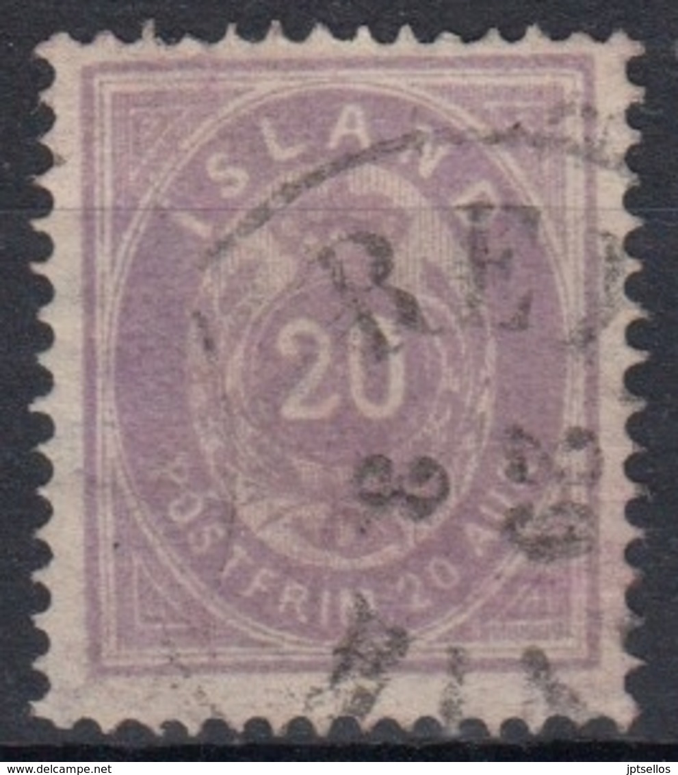 ISLANDIA 1876 Nº 10 TIPO A 14X13 1/2 USADO - Blocchi & Foglietti