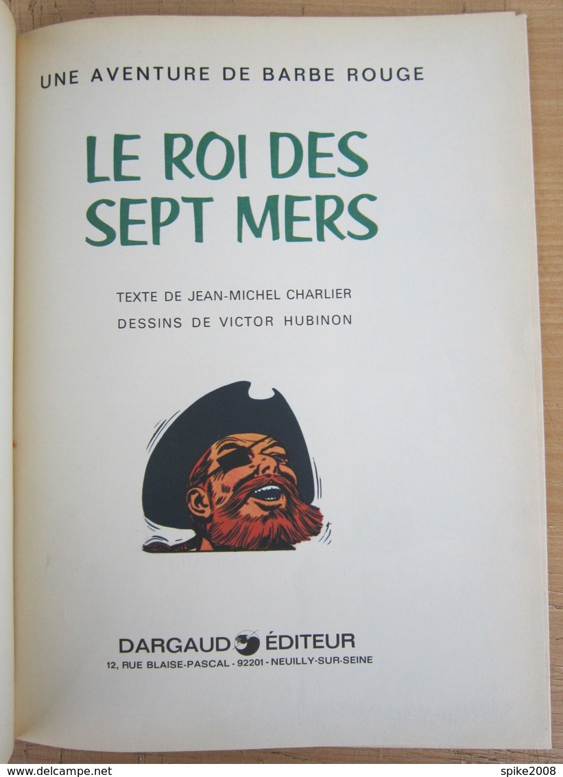 Ré-édition 1975 BARBE ROUGE LE ROI DES SEPT MERS de CHARLIER et HUBINON
