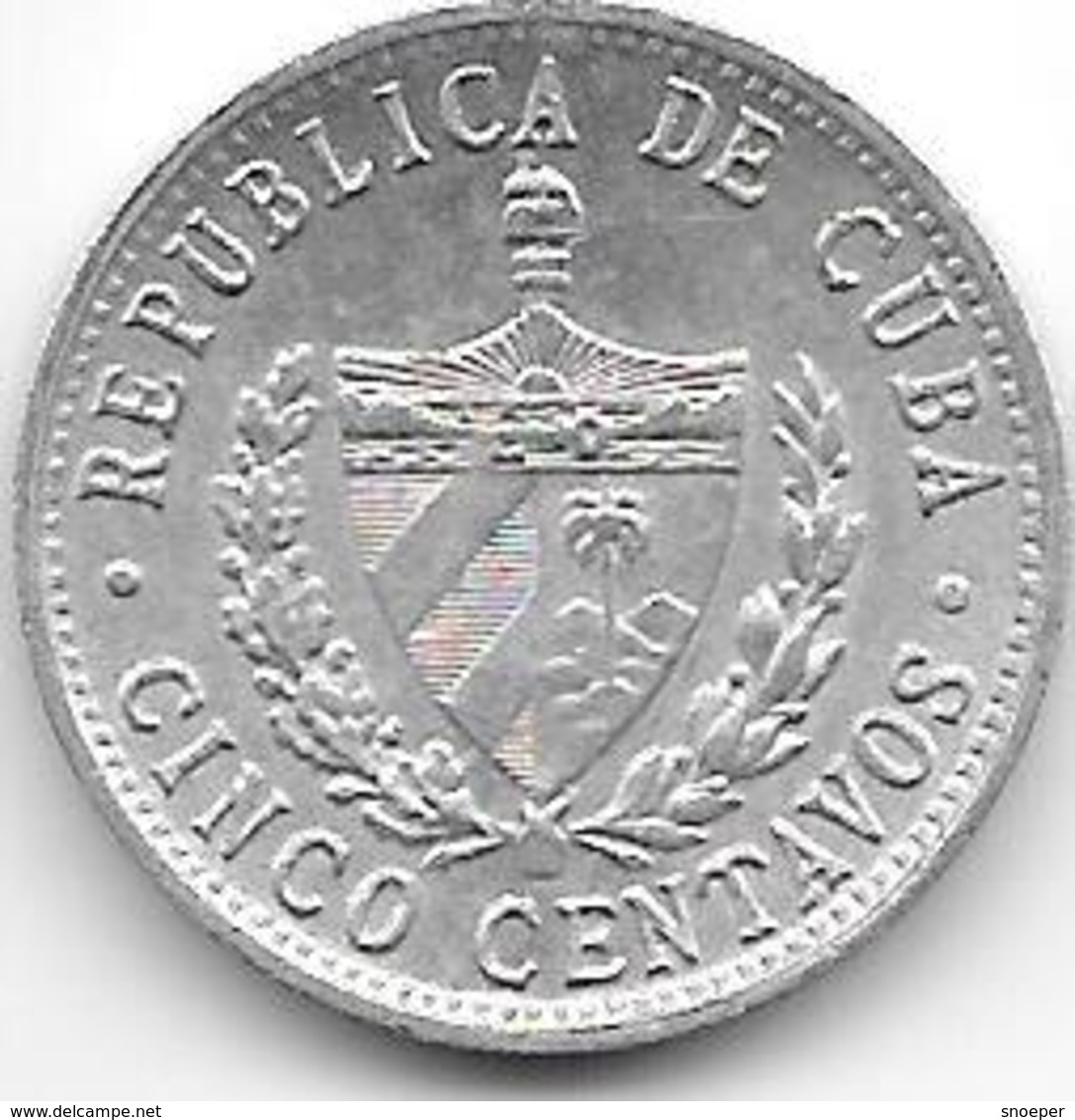 *cuba 5 Centavos 1972  Km 34 Xf+ - Cuba