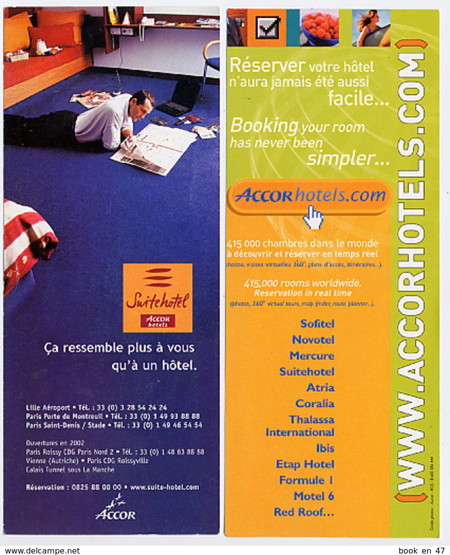 {05511} Marque-pages " Accor Hotels , Smite Hotel " . TBE    " En Baisse " - Marque-Pages