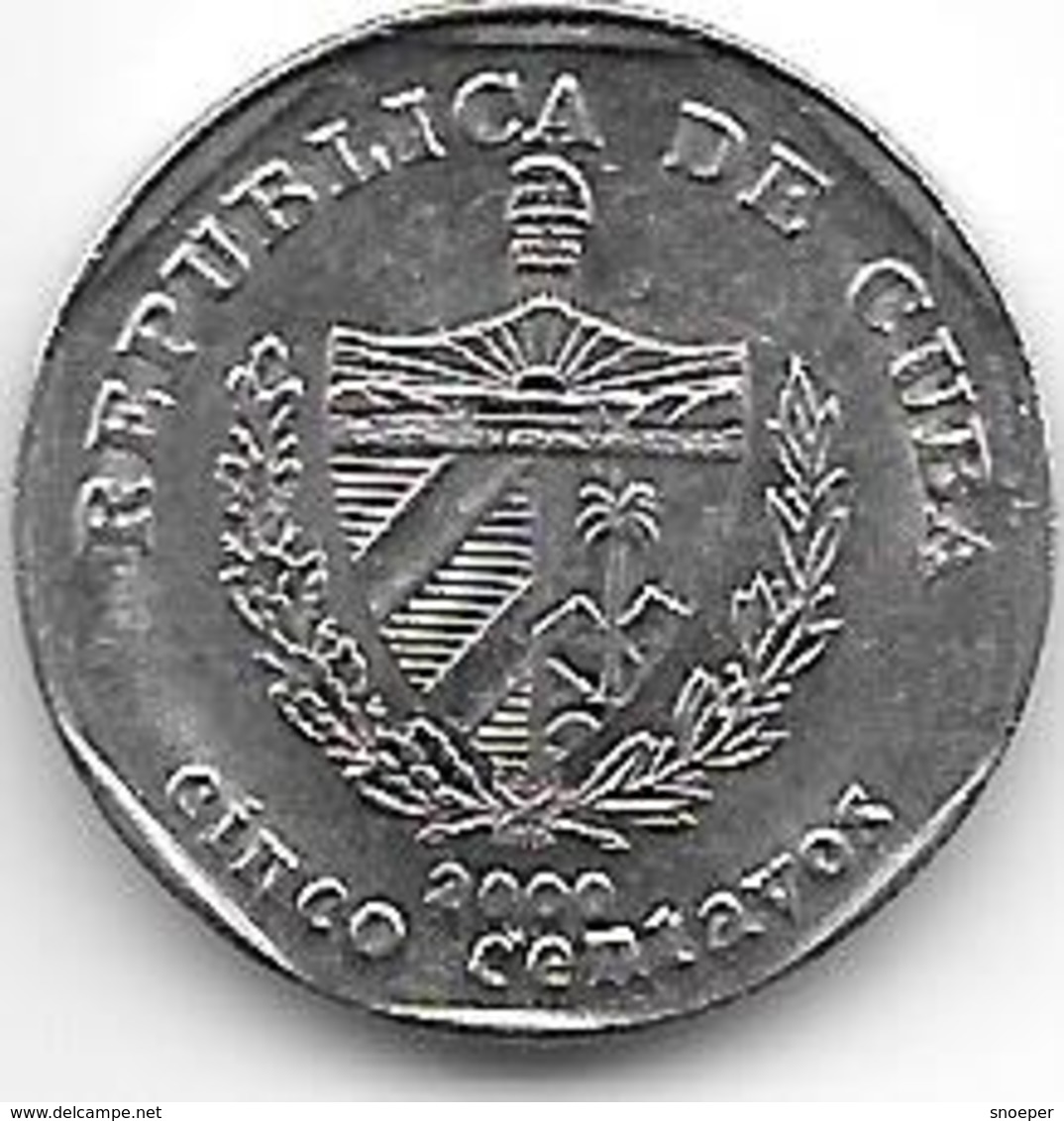 *cuba 5 Centavos 2000  Km 572.2   Unc - Cuba