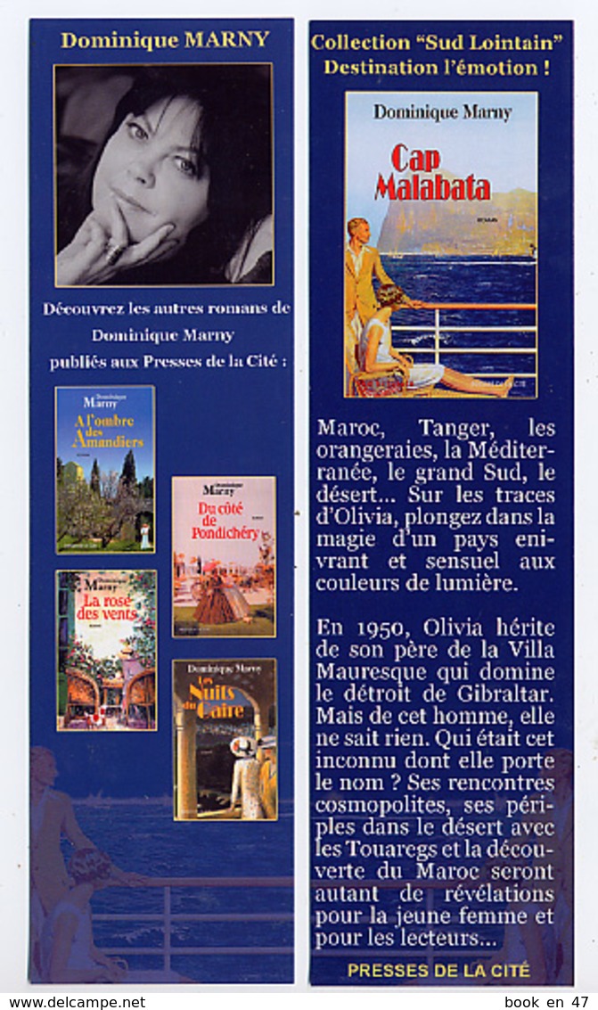 {05536} Marque-pages " Presses De La Cité, Dominique Marny " . TBE.    " En Baisse " - Marque-Pages