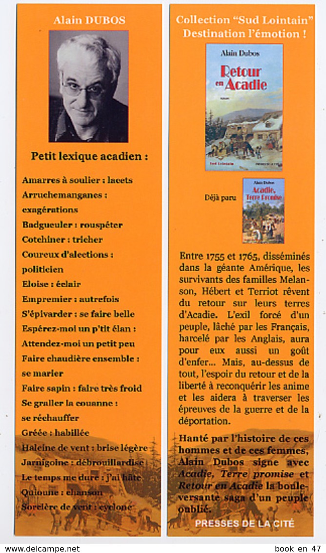 {05542} Marque-pages " Presses De La Cité, Alain Dubos " .  TBE.  " En Baisse " - Marque-Pages