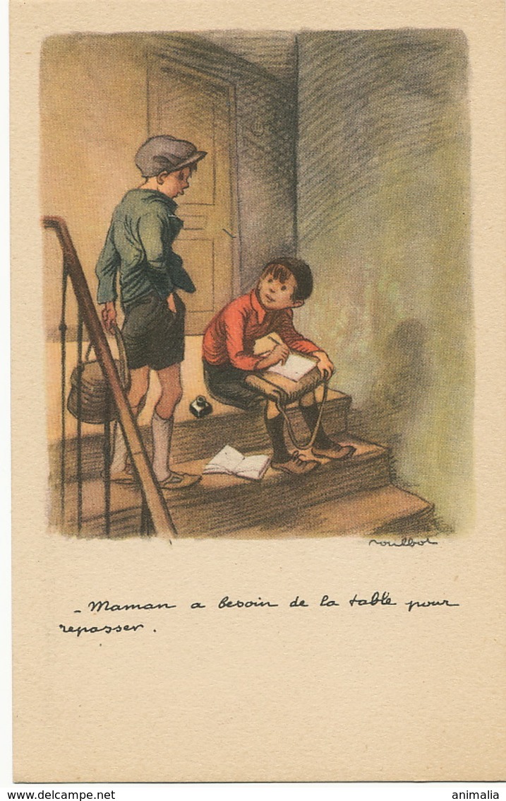 Repassage Ironing Misere  Mam Need The Table For Ironing . Studying In The Stairs - Autres & Non Classés