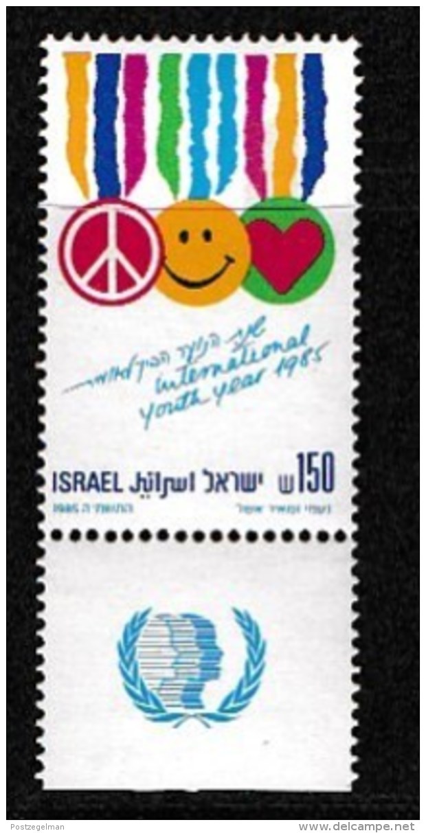 ISRAEL, 1985, Mint Never Hinged Stamp(s), International New Year, SG 961,  Scan 17116, With Tab(s) - Ongebruikt (met Tabs)