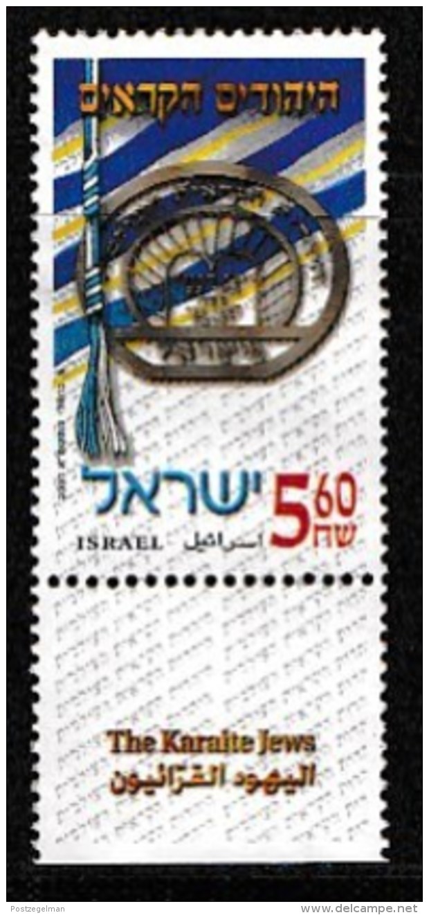 ISRAEL, 2001, Mint Never Hinged Stamp(s), Karaite Jews, M 1623,  Scan 17128 With  Tab(s) - Unused Stamps (with Tabs)