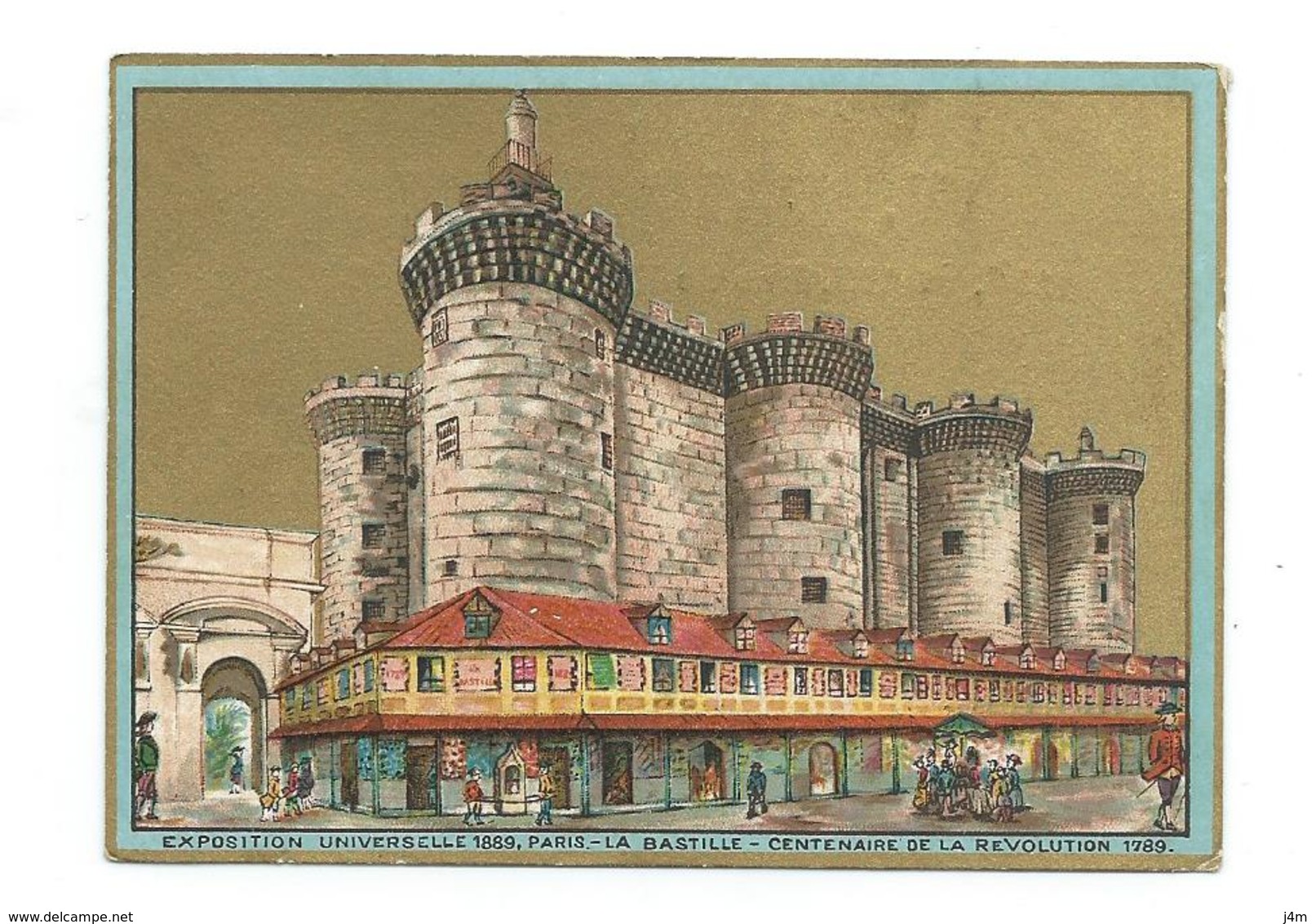 CHROMO ..Expo. Uni 1889. Paris La Bastille.. Ateliers De Photographie V. DAIREAUX à PARIS Et TROUVILLE (14) ..2 Scans - Autres & Non Classés
