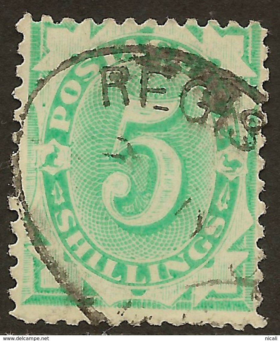 AUSTRALIA 1902 5/- Postage Due SG D33 U #AMX32 - Impuestos