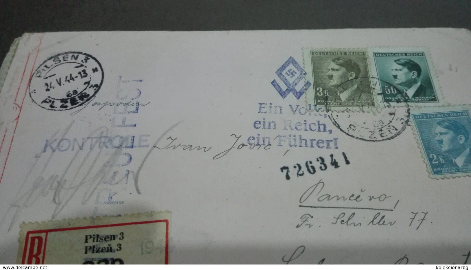 1469. WW 2 Letter Prinz Eugen Division Plzen-Pantschowa(Pancevo)-Freiwillingen Division - Covers & Documents