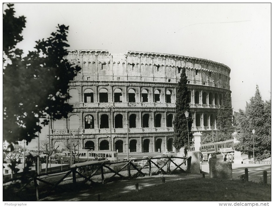 Italie Roma Rome Colisée Colosseum Colosseo Ancienne Photo 1961 - Places
