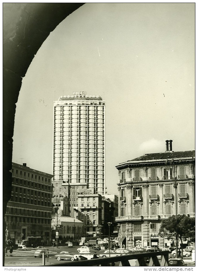 Italie Napoli Naples Centre Ville Ancienne Photo 1961 - Places