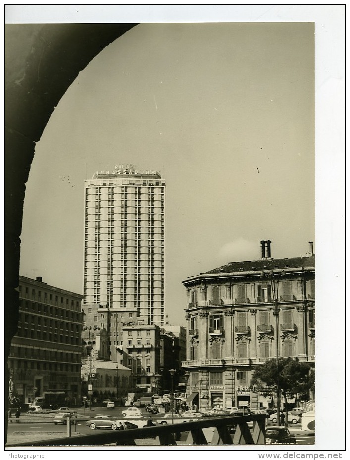 Italie Napoli Naples Centre Ville Ancienne Photo 1961 - Places