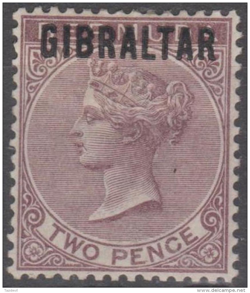 GIBRALTAR - 1886  2d Queen Victoria. Scott 3. Mint * - Gibraltar