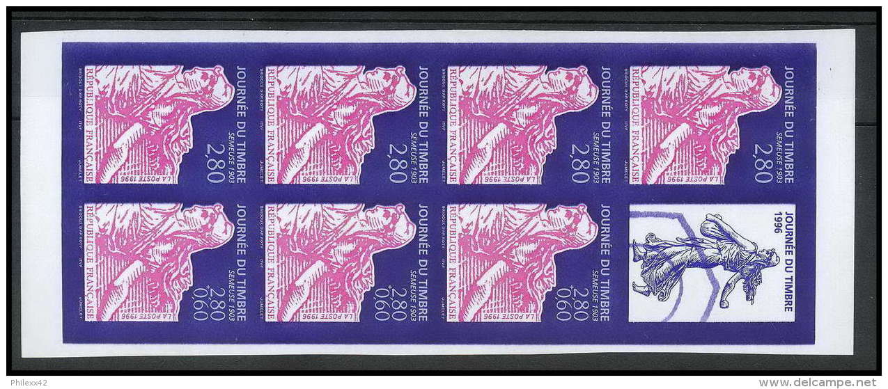 France N°2990 /2991 2992 2992A Journée Du Timbre 1996 Semeuse BANDE CARNET Non Dentelé ** MNH (Imperforate) - Non Classés