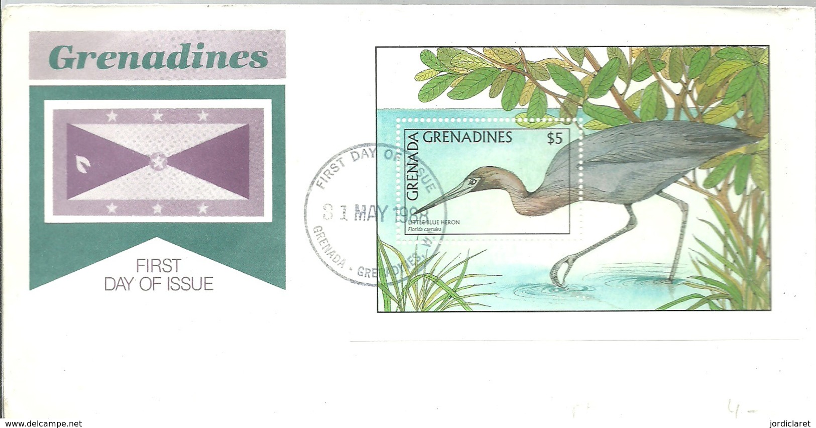 FDC  GRENADA GRENADINES 1988 - Águilas & Aves De Presa