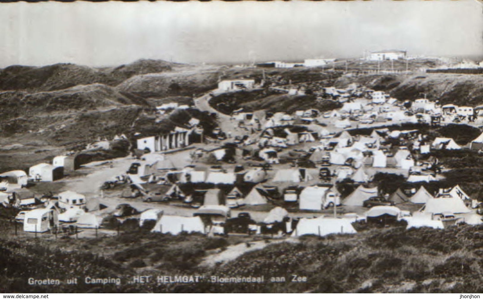 Nederland - Postcard Circulated In 1962 - Bloemendaal Aan Zee -  Camping "Het Helmgat"  - 2/scans - Bloemendaal