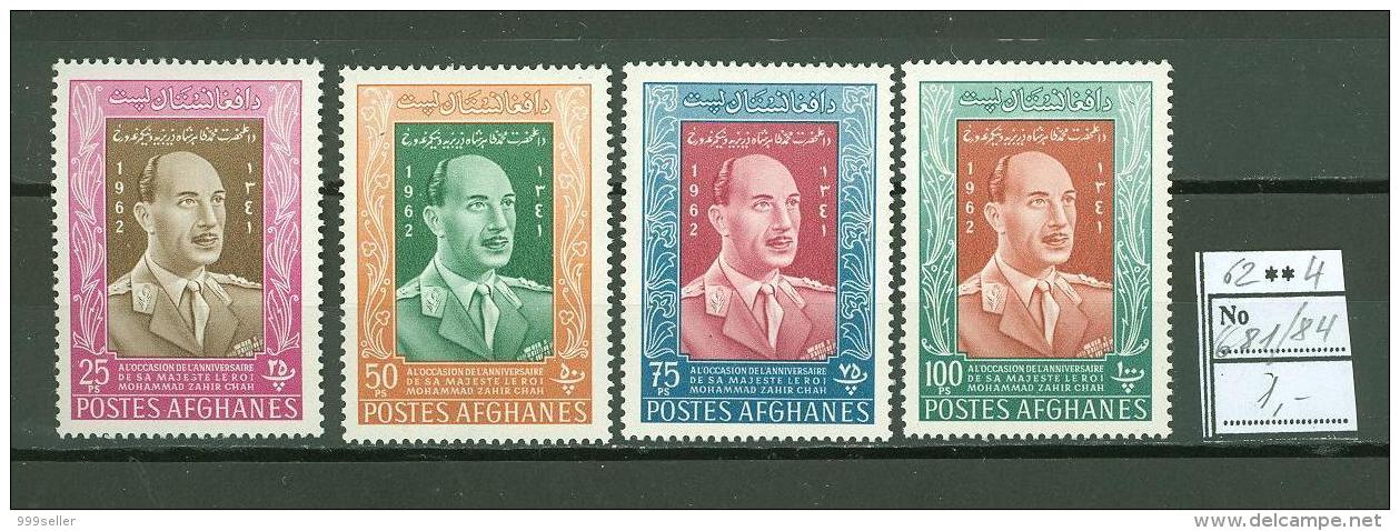 Afghanistan A16 MNH 1962 4v King Sahir Schah - Afghanistan