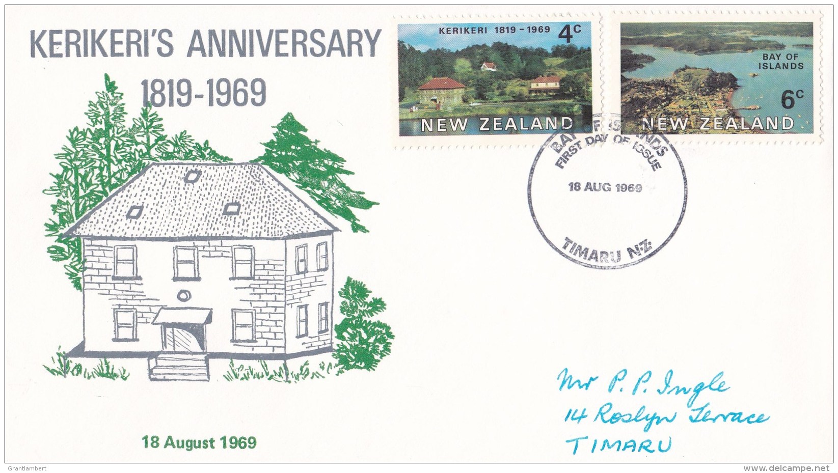 New Zealand 1969 Kerikeri's Anniversary FDC - Bay Of Islands - - FDC