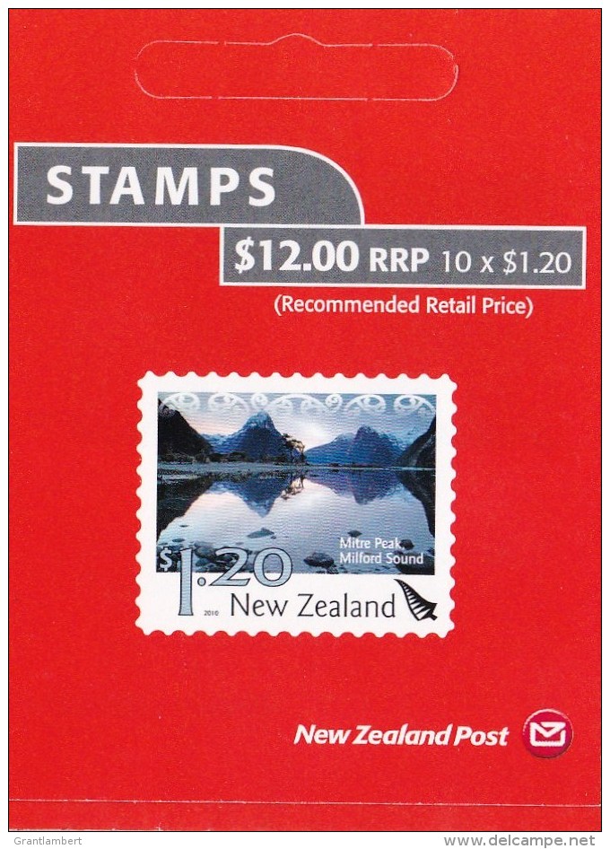 New Zealand 2010 Landscapes - Mitre Peak, Milford Sound $12 Mint Self-adhesive Booklet - Booklets
