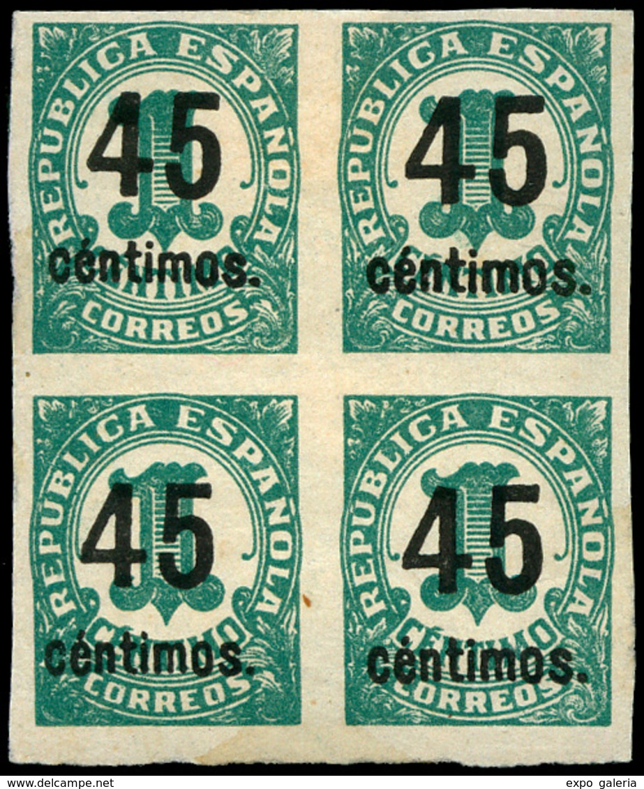 469 Ed. ** 742shcca Bl. 4 S/D, Variedad Habilitación Color Negro. Precioso. Raro - Unused Stamps