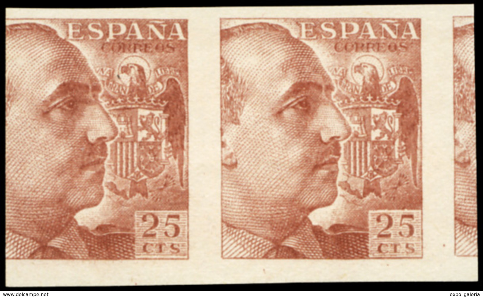 545 Ed. * 923ccs Pareja S/Dentar. Color Cambiado Castaño Rojizo - Unused Stamps