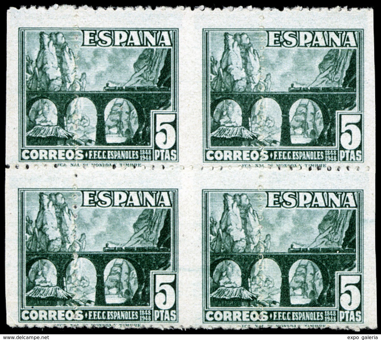 561 Ed. *** 1038DV Bl. De 4. Variedad Dentado Completamente Desplazado. Lujo - Unused Stamps