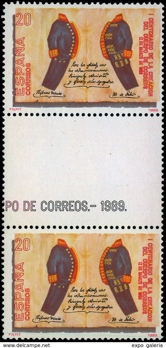 747 Ed. *** 2998 Pareja Interpanel Con Leyenda Marginal Que Deberia Estar En La Cabecera De Hoja. Raro - Unused Stamps