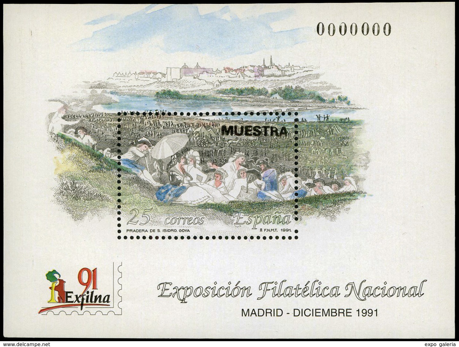 751 Ed. *** 3145M - Numeración Ceros. Sobrecarga “Muestra”. Lujo - Unused Stamps