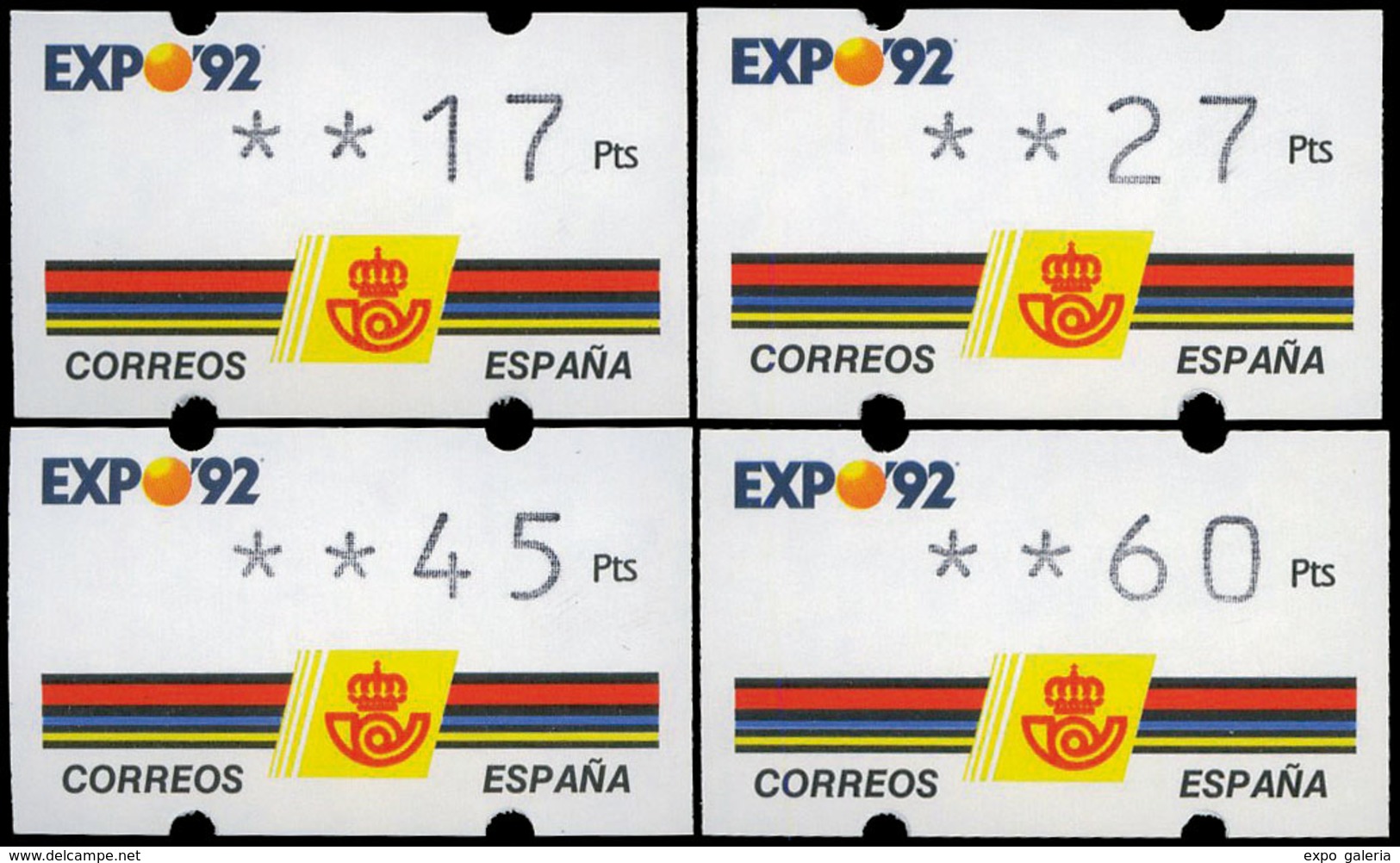 754 Ed. *** 2+2a - 1992. 2 Series De 4 Etiquetas De 3 Dígitos Y 4 Dígitos. Lujo - Unused Stamps