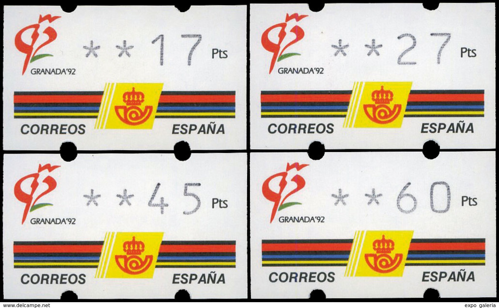 755 Ed. *** 3+3a - 1992. 2 Series De 4 Etiquetas De 3 Dígitos Y 4 Dígitos. Lujo - Unused Stamps