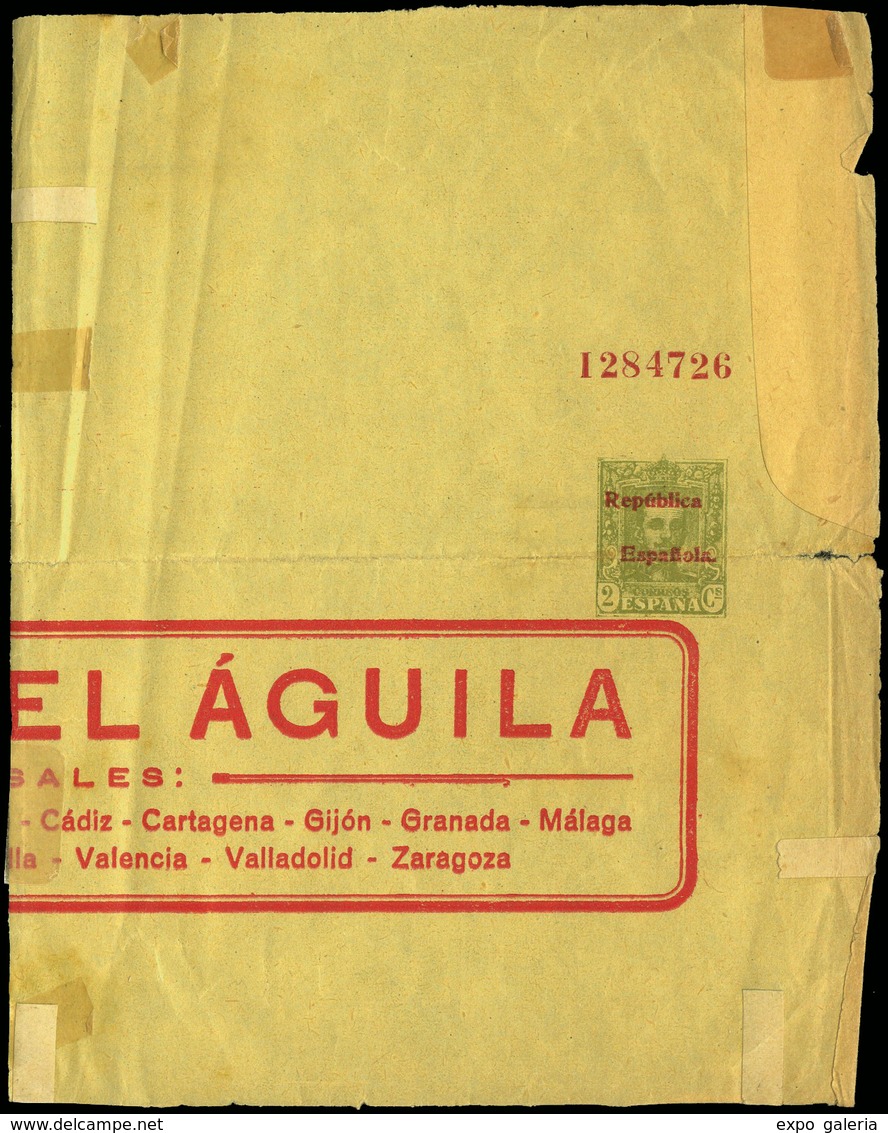 822 * Laiz 915 - 1931. Vaquer Sobrec. República. 2cts. Violeta. Sobrecarga Y Numeración - 1850-1931