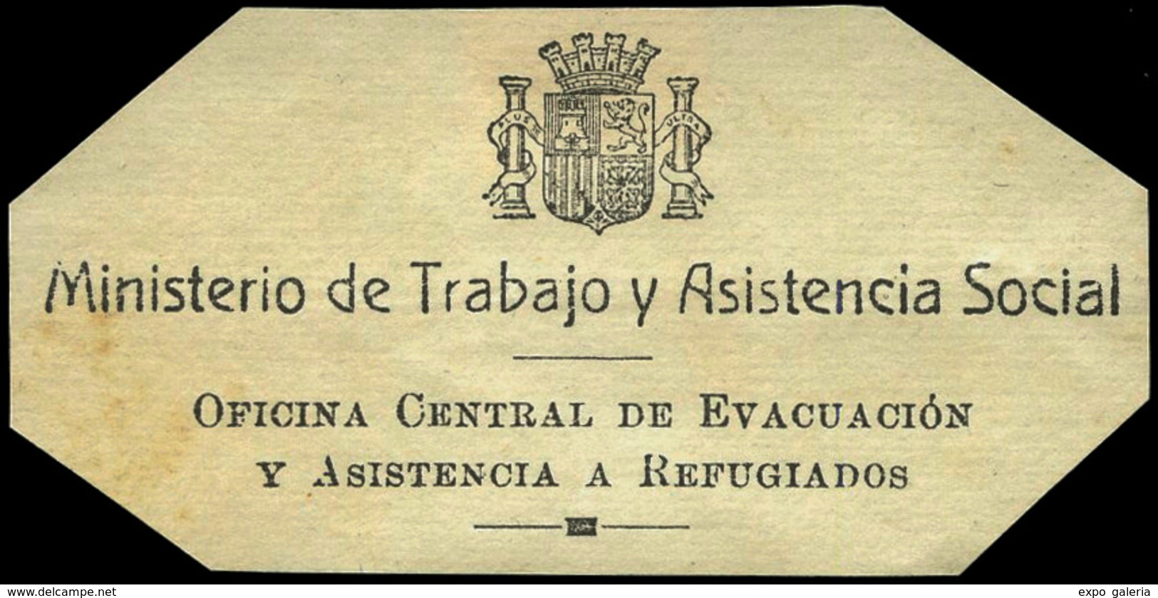 945 1937. Fragmento Con Membrete “Ministerio De Trabajo Y Asistencia Social-Oficina Central De Evacuación Y Asistencia A - Covers & Documents