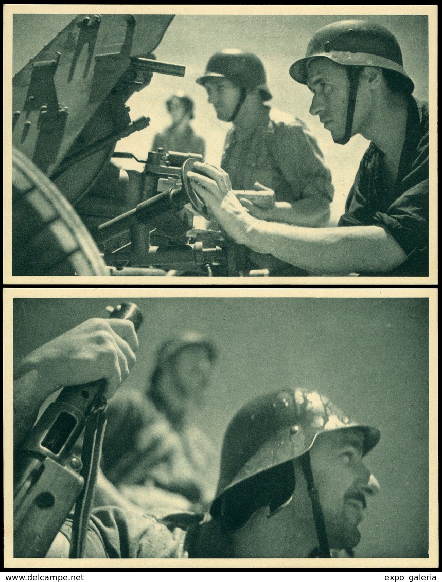 960 1939. 2 Tarjetas “Edición-Homenaje Al Glorioso Ejército Liberador” Escasas. Ex Gomez-Guillamón - Lettres & Documents