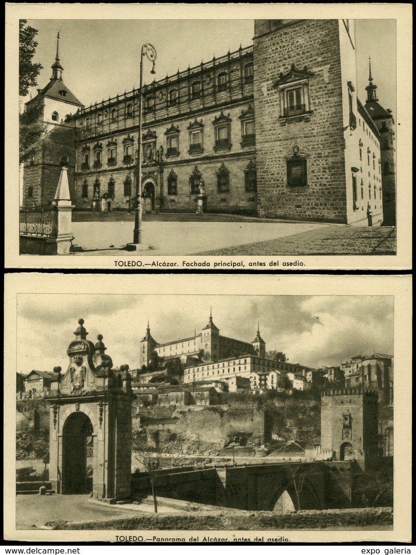 963 1939. 4 Tarjetas Sobre Toledo Antes Del Asedio. Lujo. Ex Gomez-Guillamón - Covers & Documents