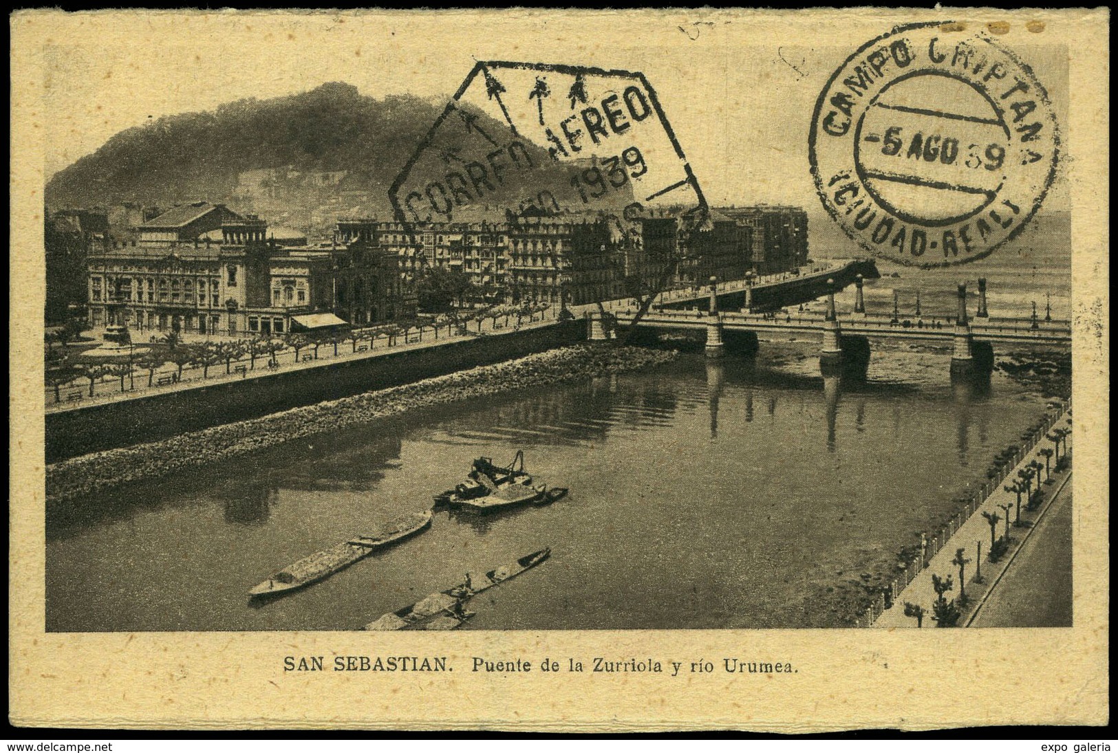 1009 Ed. TP 842+845 - San Sebastian. Bonita Tarjeta Cda Con Fechador Especial De S. Sebastian - Lettres & Documents