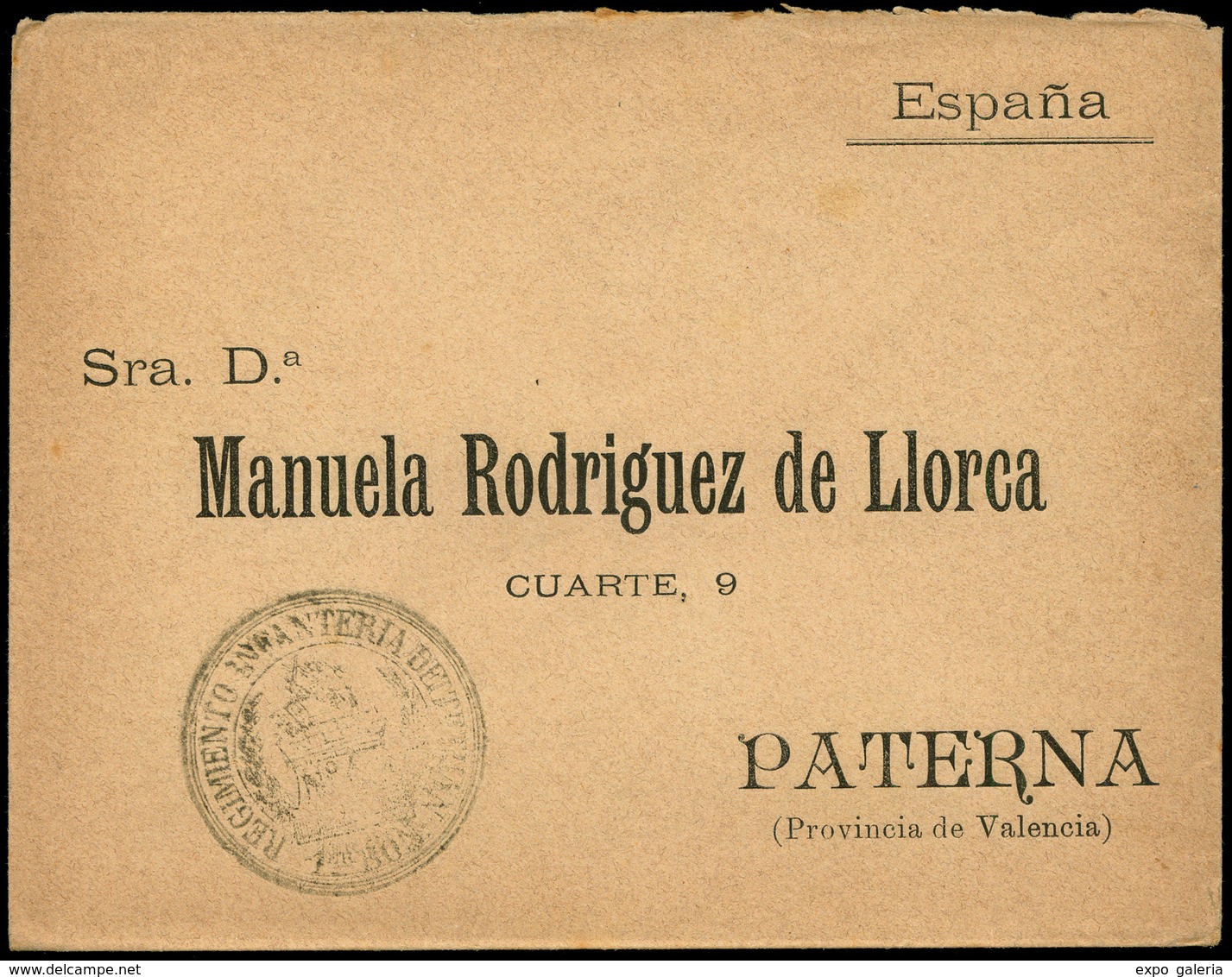 1063 1898. Guerra De Cuba. Carta Cda De  Cuba A Paterna (Valencia) Con Marca Franquicia Militar - Cuba (1874-1898)
