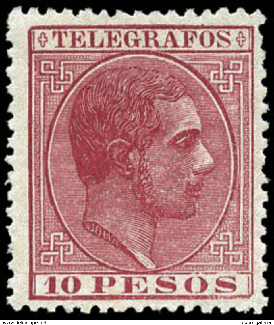 1086 Ed. Telegraf. 	**  8	Centraje Lujo. Muy Raro. Cat. 230€ - Philippines