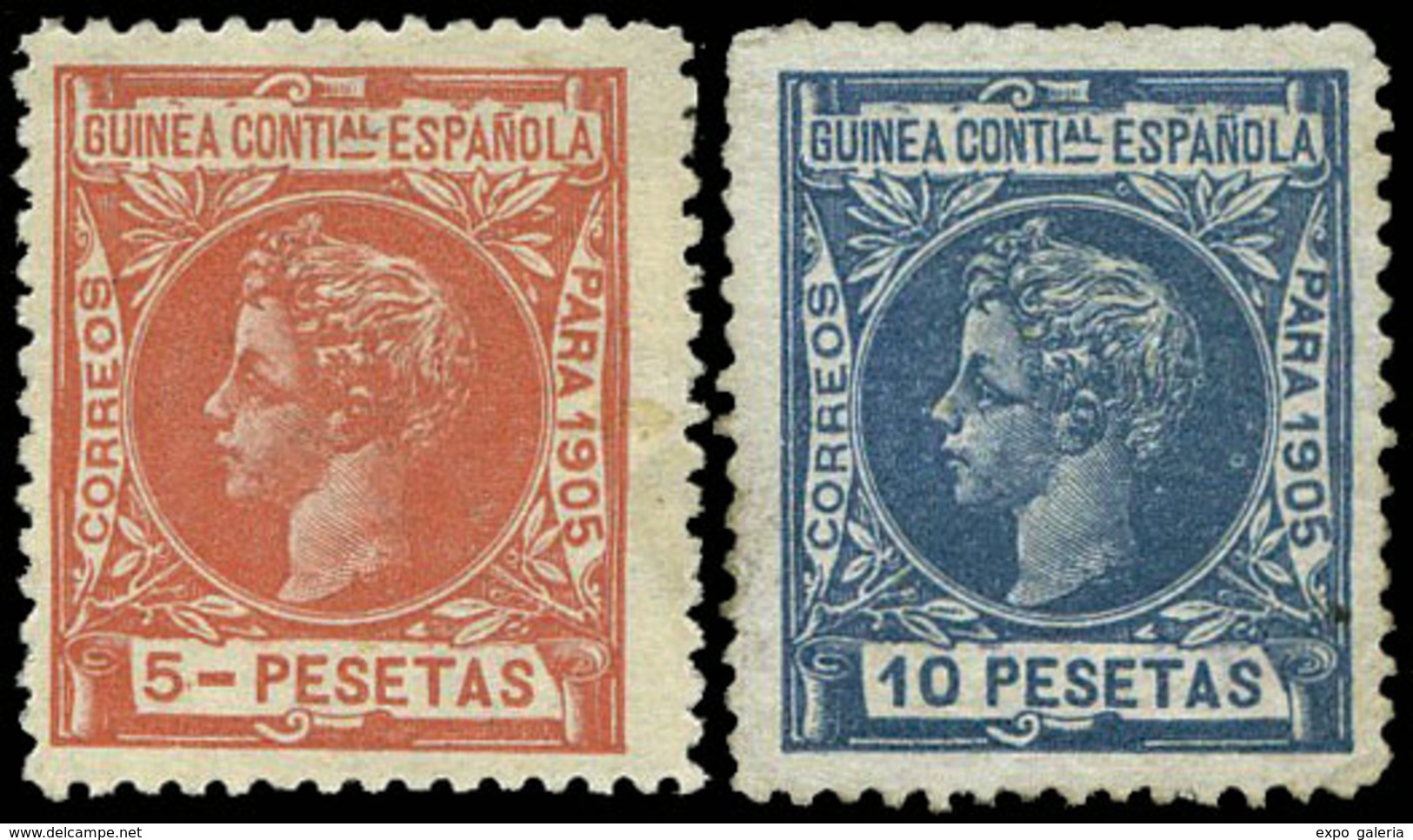 1087 Ed. ** 27/42 	Marquillada. Cat. 690€ - Spanish Guinea