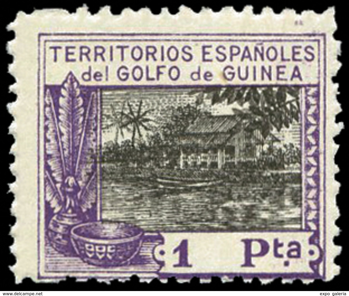 1095 Ed. ** 176ed 	Variedad Centro Doble. Muy Raro - Spanish Guinea