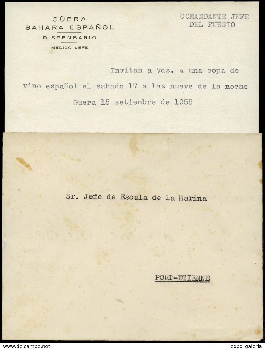 1167 Carta Cda (fuera De Valija) Del Comandante Jefe Del Puesto Dispensario Médico En Guerra (Sahara) - Spanish Sahara