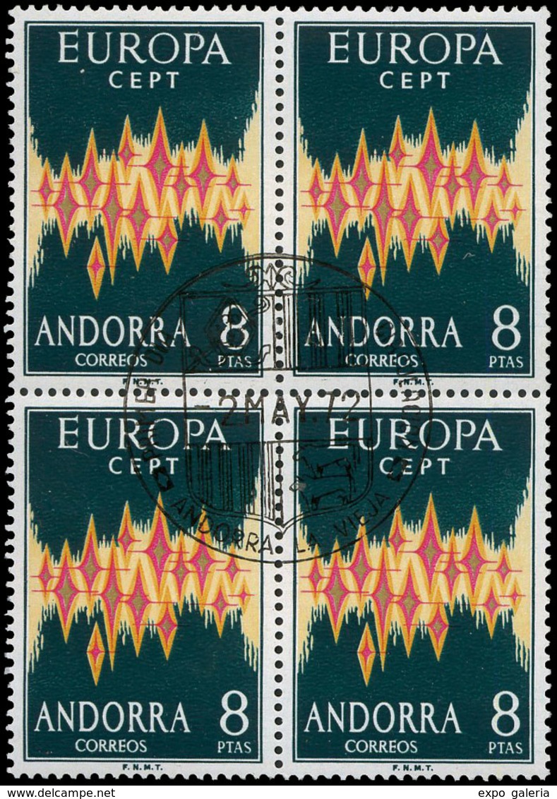 1204 Andorra Española - Ed. 0 72 Bl. 4 	Mat. P.Día. Cat. 300€ - Altri & Non Classificati